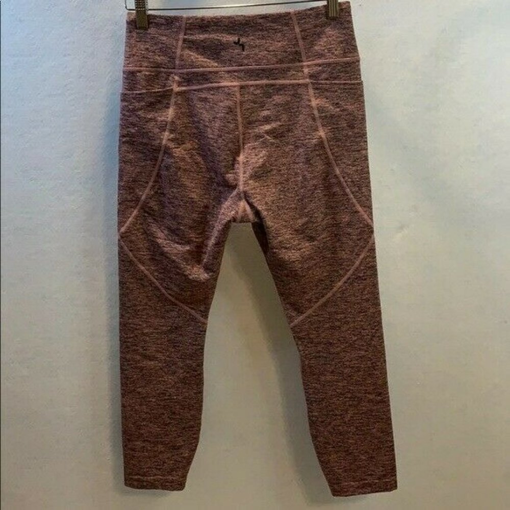 Mid-Rise Athletic/Workout Leggings, Pink and Black, Woman's Size X-Large - Picture 5 of 12